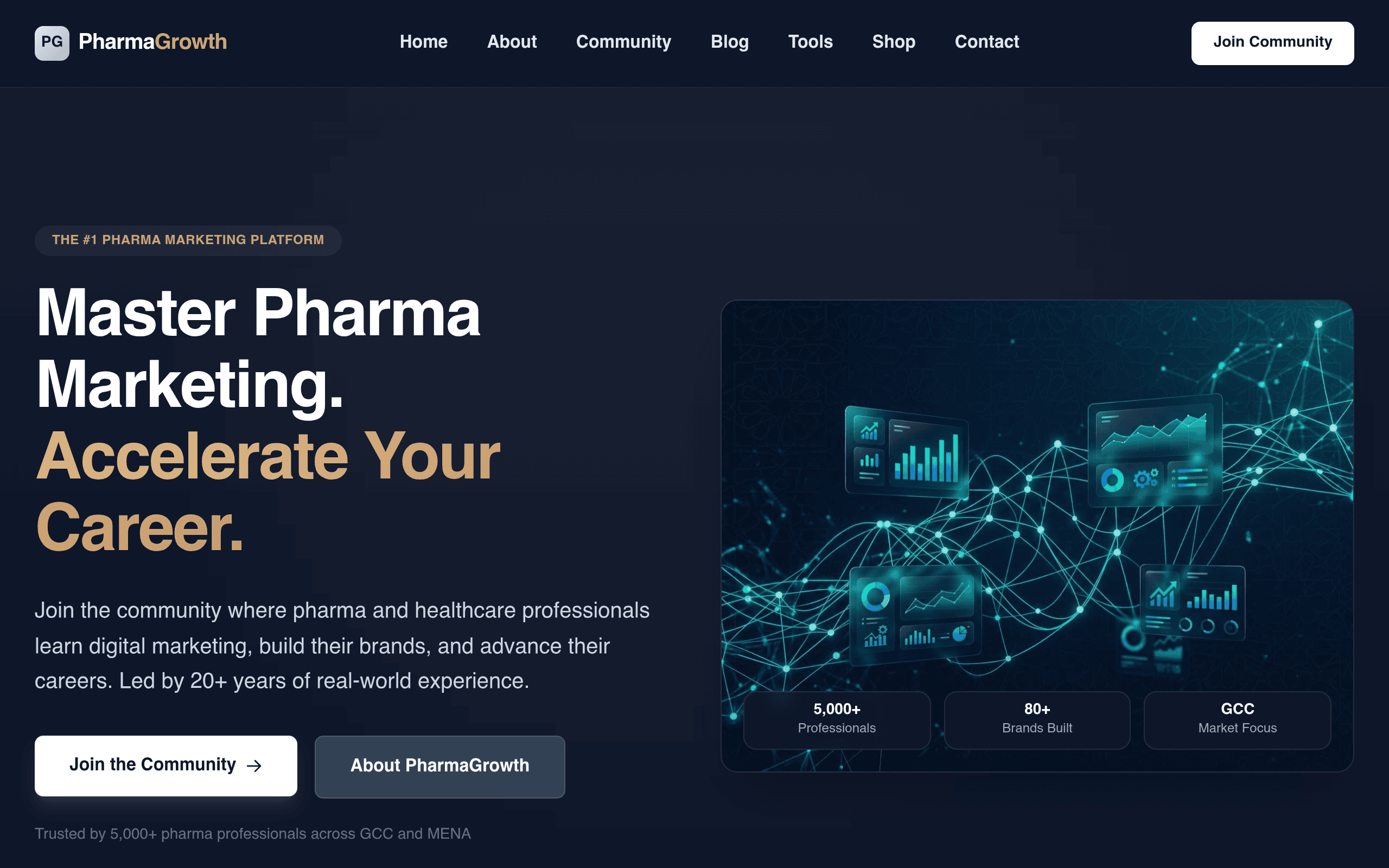 Pharmagrowth — لقطة من الموقع
